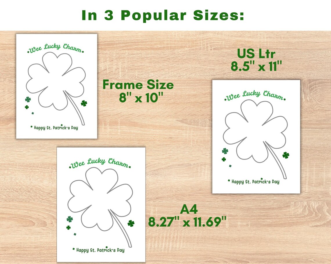 St. Patricks Day Handprint Art for Kids Keepsake, Clover Footprint Hand ...