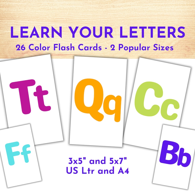 Alphabet Flashcards Printable PDF for Preschool Child Education
