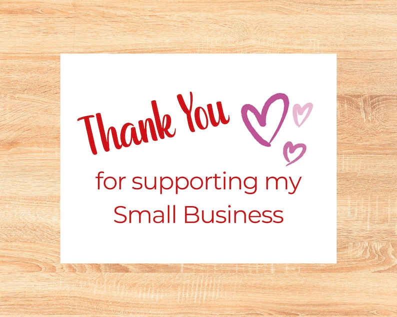 Thank you for supporting my small business