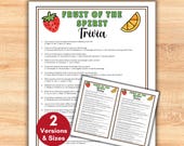 Fruit of the Spirit Trivia Game Printable, Adult Bible Quiz, Womens Ministry Christian Church Scripture Lesson, Sunday Game Night Activity