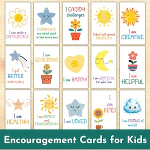 Tarjetas didácticas de afirmación para niños, Tarjetas didácticas motivacionales positivas para niños pequeños, estímulo para la educación en el hogar, preescolar, educación preescolar