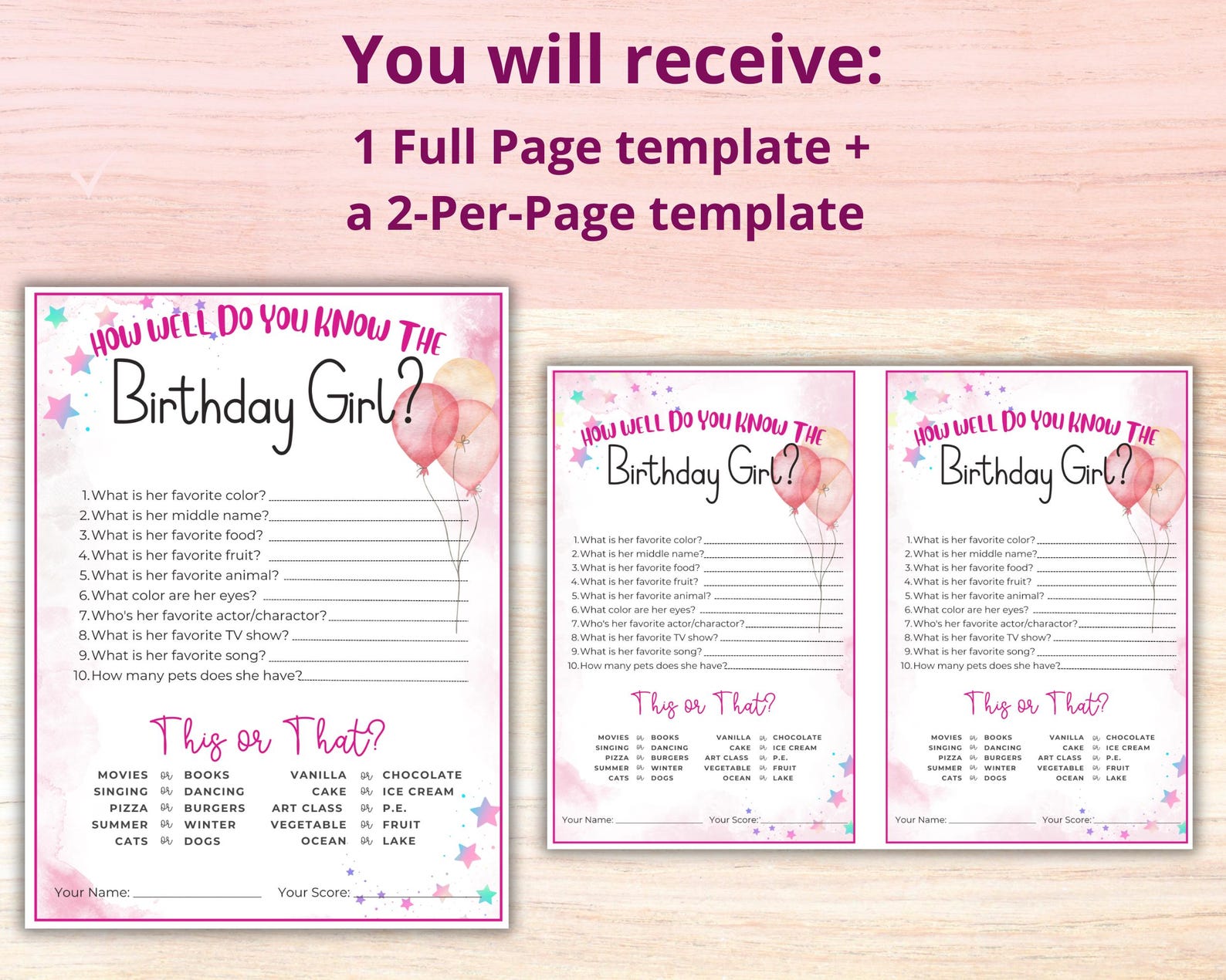 How Well Do You Know the Birthday Girl Party Game, Who Knows the ...