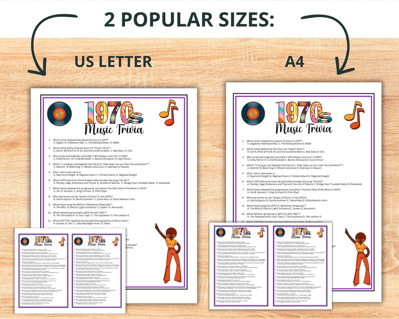 US Letter and A4 sizes