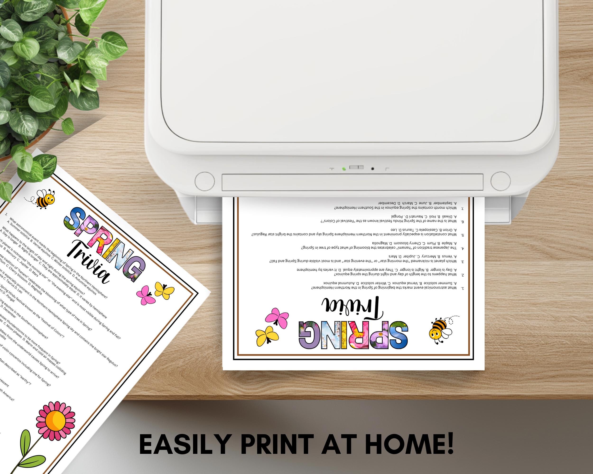 Spring Posters Trivia Spring Trivia Game Quiz Printable With Answers, Spring Season Game ...