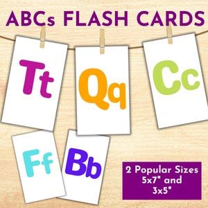 Flash-kaarten alfabet, ABC-flashkaarten, kleuterschool educatief kind AZ, ABC-letters leren, peuteropvang kleuterschool Homeschool afdrukbaar