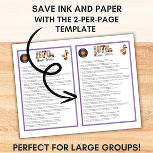 Print 2 per page for large groups