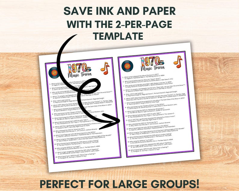 Print 2 per page for large groups