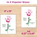 Mothers Day Handprint Flower Poem Art, 2025 Gift for Mom Kids Hand ...