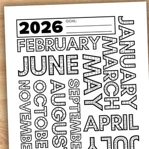 Coloring Habit Tracker 2026 for Fitness, Weight loss, Daily Workout, Monthly Printable Goals Chart Task Tracking, New Habits Routine Log PDF