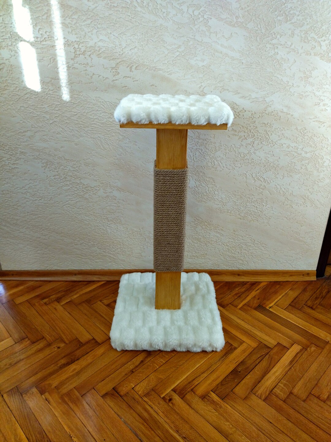 Modern Cat Scratching Post With Shelf Wooden Scratcher for Etsy
