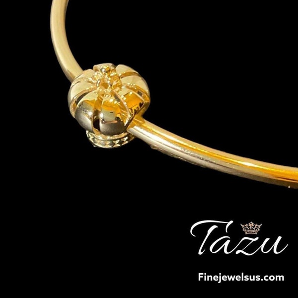Crown Charm 14K Gold for Pandora Bracelets and Mix or Match Bracelets
