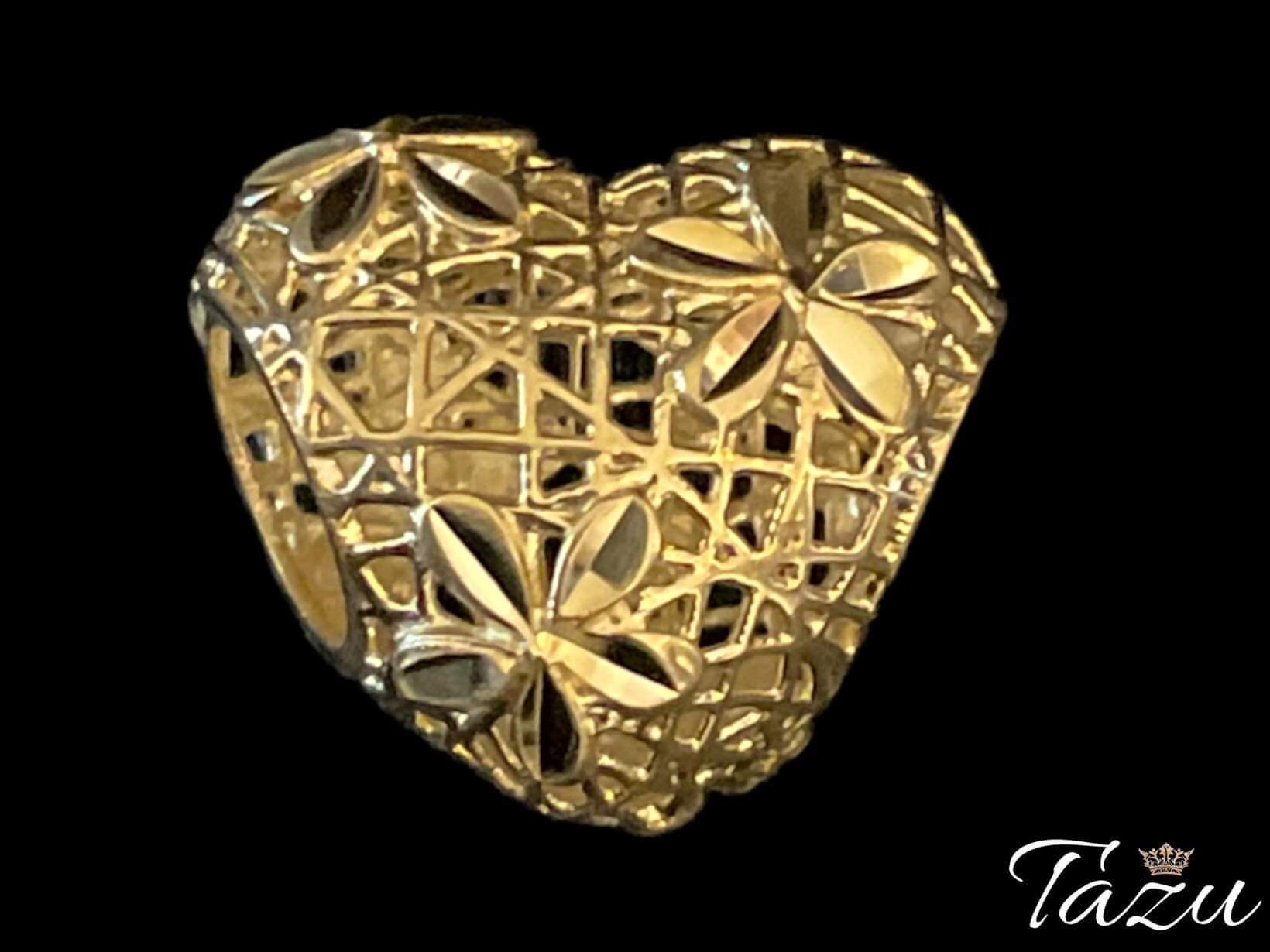 Heart Charm 14K Gold for Pandora Bracelets or Mix and Match Bracelets.