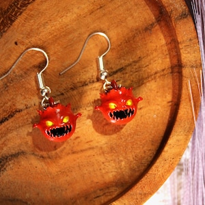 Bomb Bob Omb Earring Set - Handmade Handpainted Gift MMORPG FF14