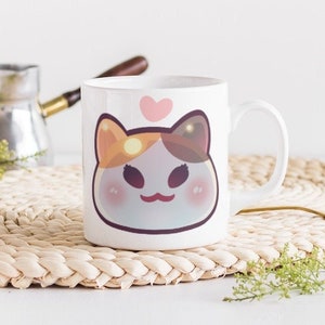 Fat Cat Emoji - FFXIV Final Fantasy Inspired Coffee Tea Mug 10oz