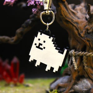 Annoying Dog Resin Keychain: Handmade RPG Game Charm