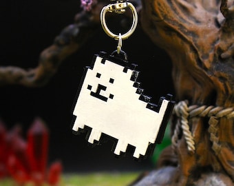 Annoying Dog Keyring – Adventure RPG Keychain, Handmade Game-Inspired Charm, Funny Resin Gift for Him or Her