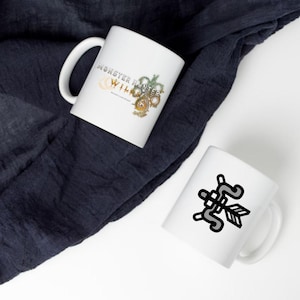 MH Bow Mug - Mon Hunter Inspired Coffee Tea Mug 10oz