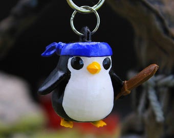 Portachiavi con ciondolo a forma di pinguino TFT, videogioco, regalo anime