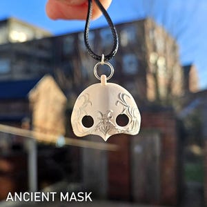 Ancient Mask Keyring/Charm/Necklace Handmade Handpainted Gift