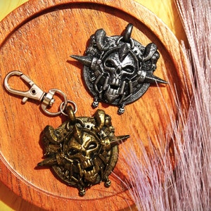 Death Knight Sigil Metallic Paint - Keyring/Charm/Necklace Handmade Handpainted Gift