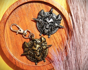 Death Knight Sigil Metallic Paint - Keyring/Charm/Necklace Handmade Handpainted Gift