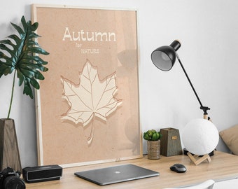 Autumn Printable Poster, Fall Decoration Wall Art, Printable Living Room Wall Art, Autumn Decor Poster, Nature Poster, Digital Fall Art