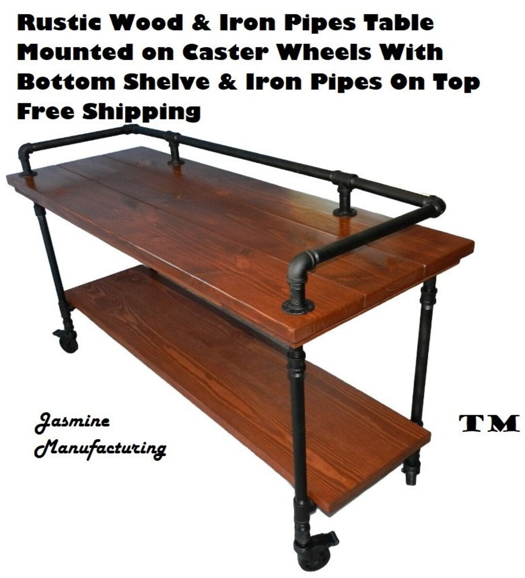 Mounted on Caster Wheels, Restaurant Table, Dining Table, Farmhouse