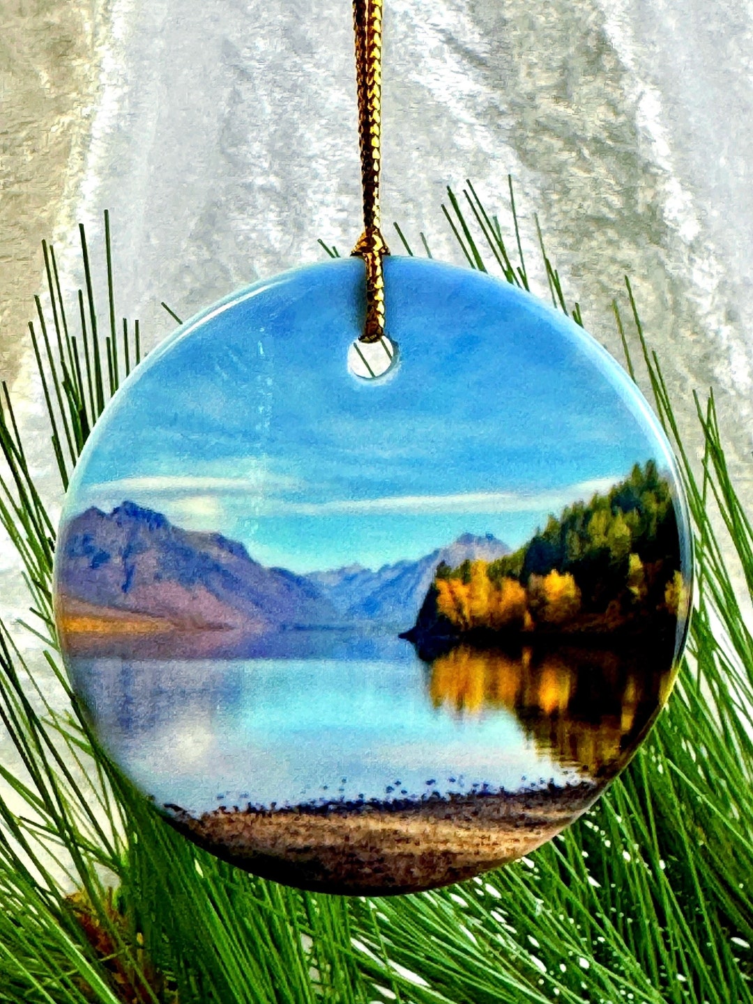 Lake Mcdonald, Glacier National Park, Ceramic Christmas Tree Ornament ...