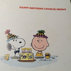 Happy Birthday Charlie Brown Sammlung von Cartoons, Fotos, andere Peanuts Erinnerungen, veröffentlicht 1979.