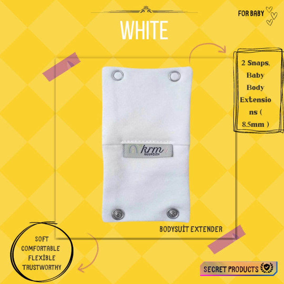 Bodysuit Extender, Custom Extender, Snap on Extender, 2 Snaps, Baby