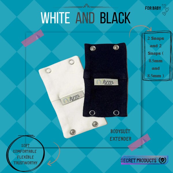 Bodysuit Extender, Custom Extender, Snap on Extender, 2 Snaps and 2