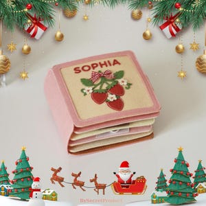 Personalized Christmas gift for baby, Handmade felt quiet book, Customized soft Montessori-inspired toy, First birthday present, Busy book