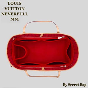 Neverfull Organizer GM MM PM Neverfull Insert, Handbag Liner Purse Organizer Bag Shaper with Pockets, Bottle Holder, Gold or Silver Zippers