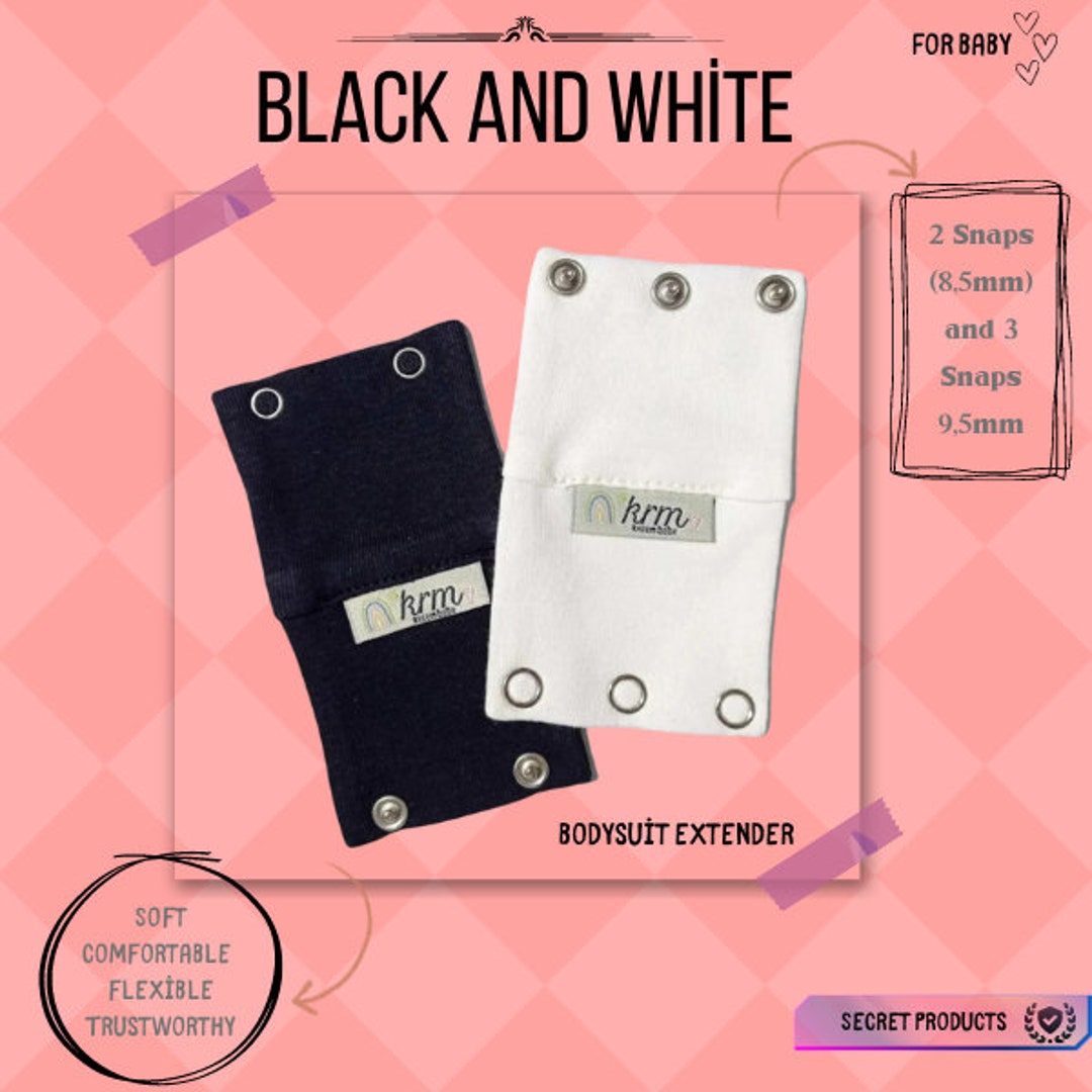 Bodysuit Extender, Custom Extender , Snap on Extender, 2 Snaps 8,5mm