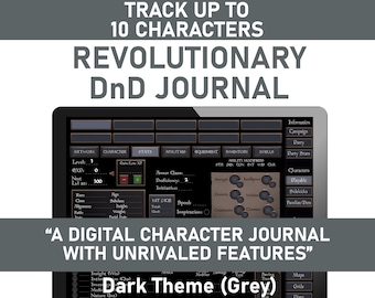 Digital DnD 5e Character Journal: Campaign Tracker (Digital Download)
