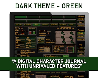 Journal - Dark Theme (Green)