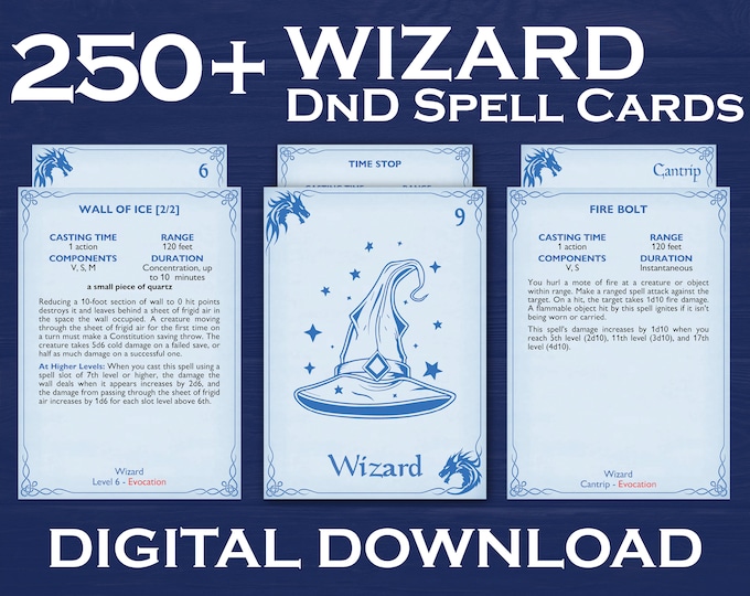 Wizard Spell Cards