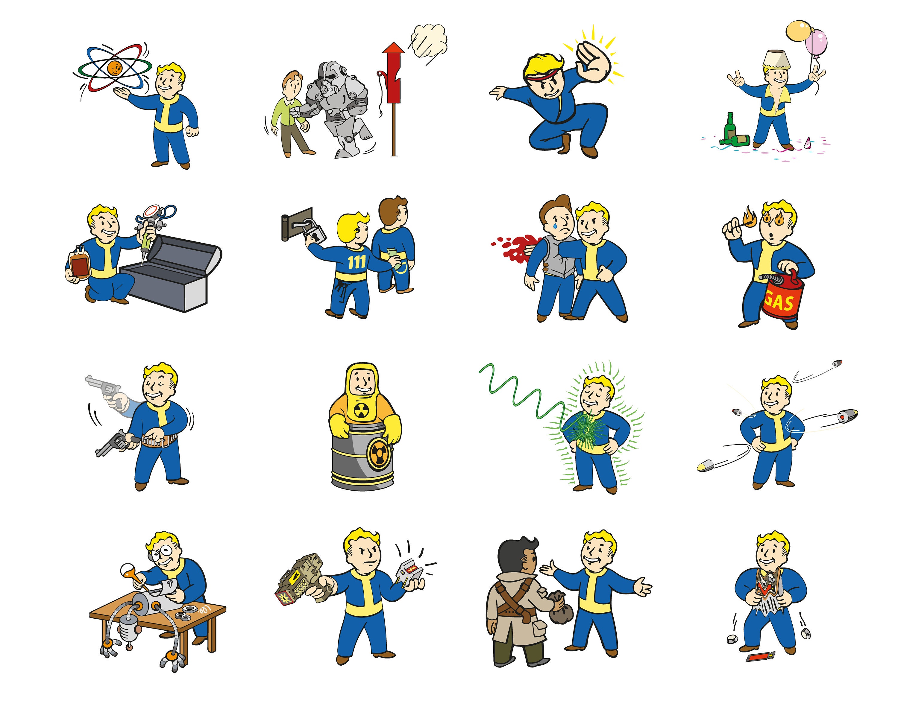 15 Fallout Perks SVG Bundle great for Cricut (Instant Download) 