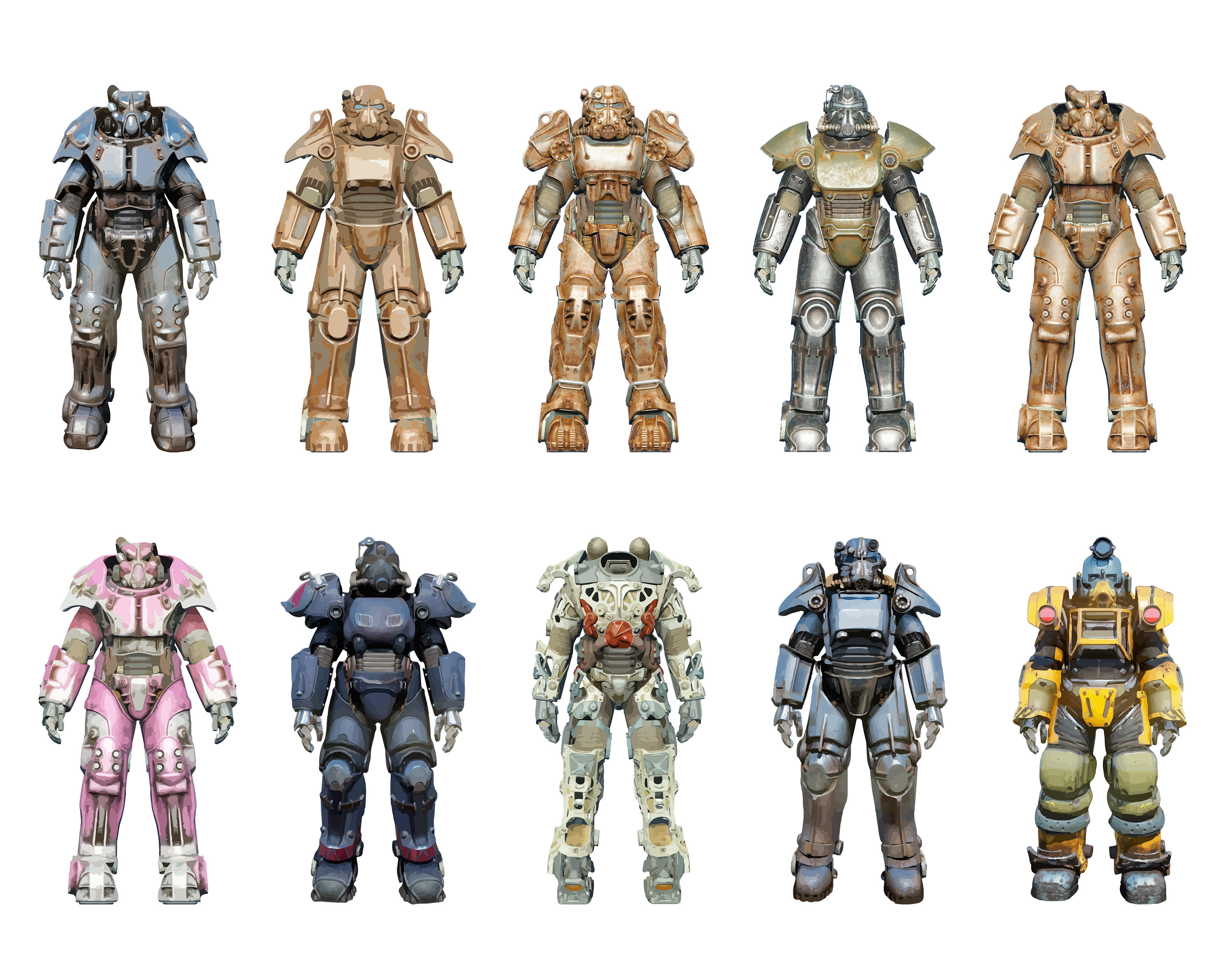 Fallout Power Armor Pack 21 Power Armors SVG PNG Vector - Etsy