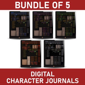 Caderno digital do jogador DnD, Dungeons and Dragons 5e, Digital D&D Character Builder com livro de feitiços, pacote de diário de campanha DnD