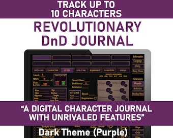 Digital DnD Character Journal: Campaign Planner & Tracker (PDF)