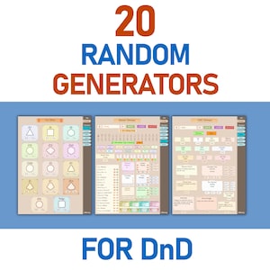 Random Generators for DnD, Dungeons and Dragons 5e NPC Generator, Monster Generator, Quest Generator, Character Generator