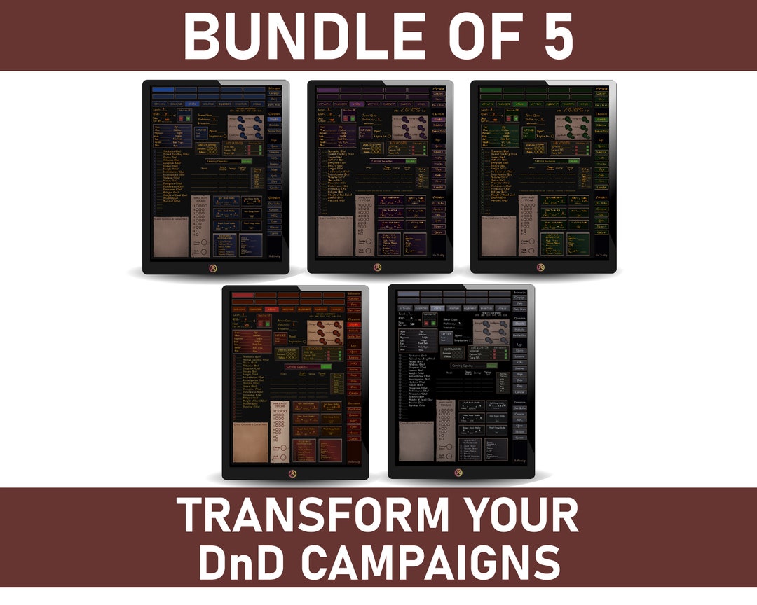 Diario de personajes DnD digital, Diario digital Dungeons and Dragons ...