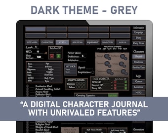 Journal - Dark Theme (Grey)