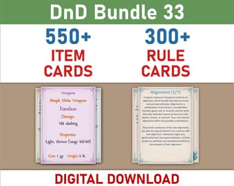 Rule Cards and Item Cards Bundle (SRD5.1)