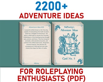 Ideas de aventuras de DnD: 2222 cartas de misión imprimibles (PDF)