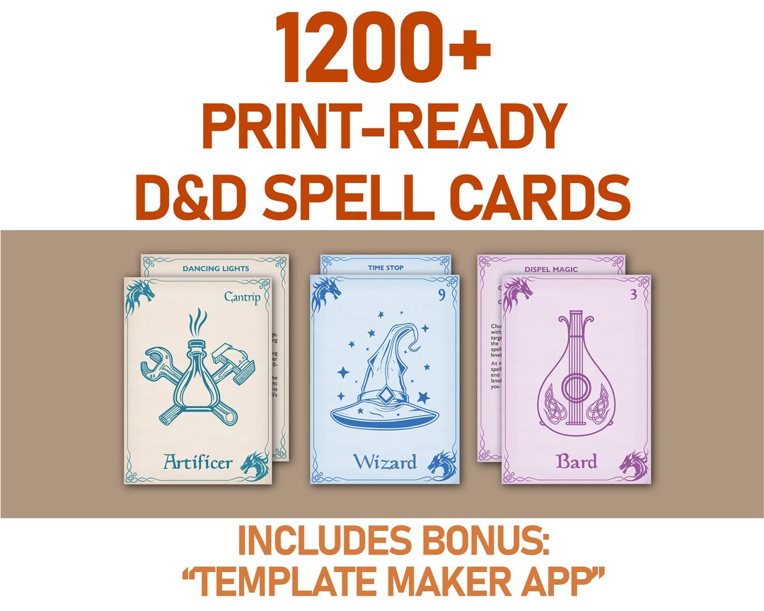 Dnd Spell Cards Digital Download, Printable Dnd Spell Book Bundle, Spell Cards Dnd, Dungeons and Dragons Spell Cards Bundle - Etsy dnd-spell-cards-digital-download-printable-dnd-spell-book-bundle-spell-cards-dnd-dungeons-and-dragons-spell-cards-bundle-etsy