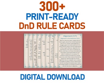 Printable DnD Rule Cards Bundle
