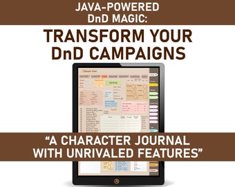 Digital DnD Character Journal, Dungeons and Dragons 5e Digital Journal, Digital D&D Character Sheets with Spell Cards, DnD Digital Planner