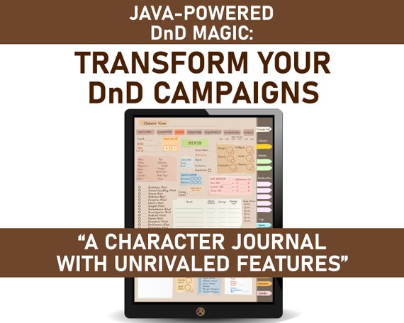 Digital DnD Character Journal, Dungeons and Dragons 5e Digital Journal, Digital D&D Character Sheets with Spell Cards, DnD Digital Planner